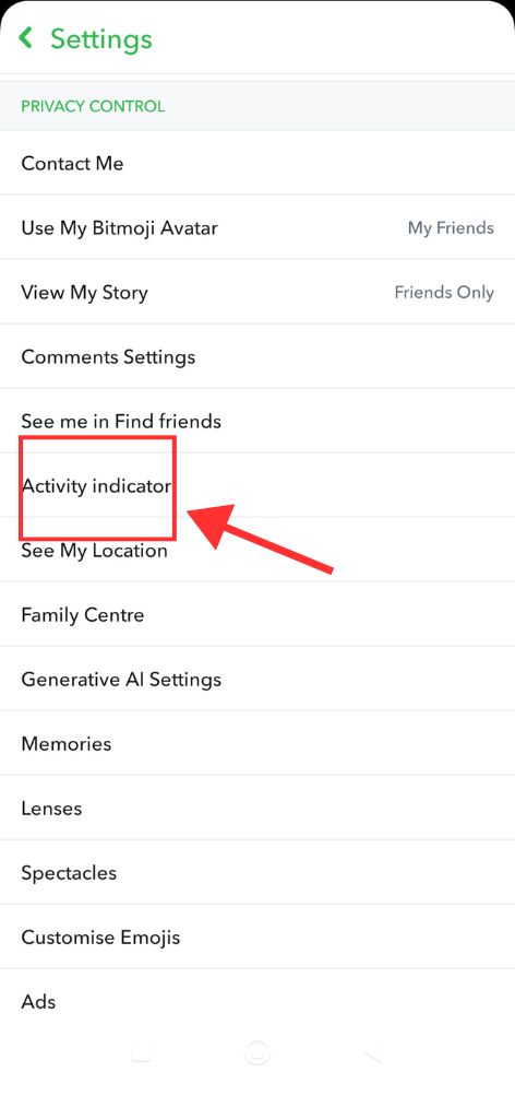 activity indicator