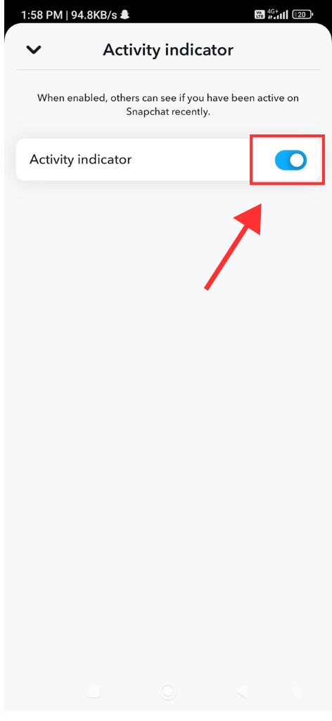 toggle off