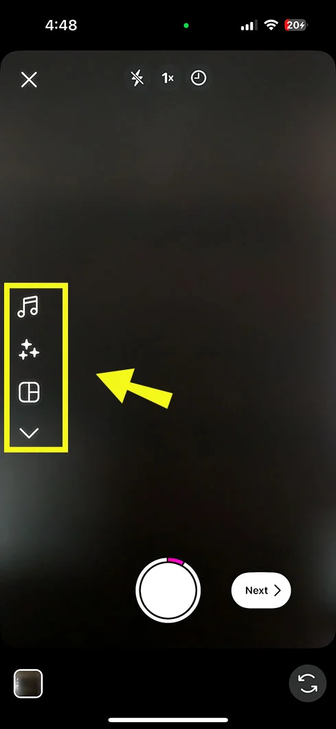 reels tool menu