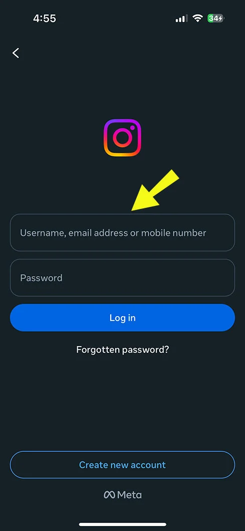 Open the Instagram application