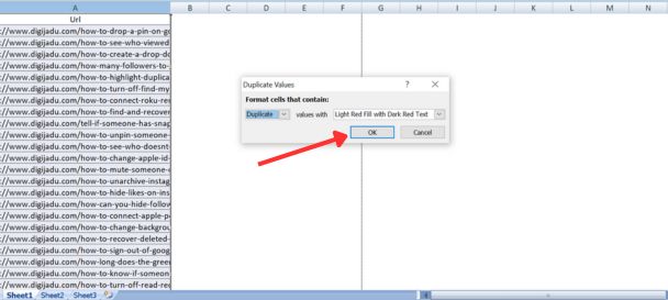 Format Cells options, then hit OK
