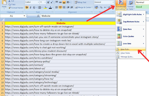 Go to Conditional Formatting
