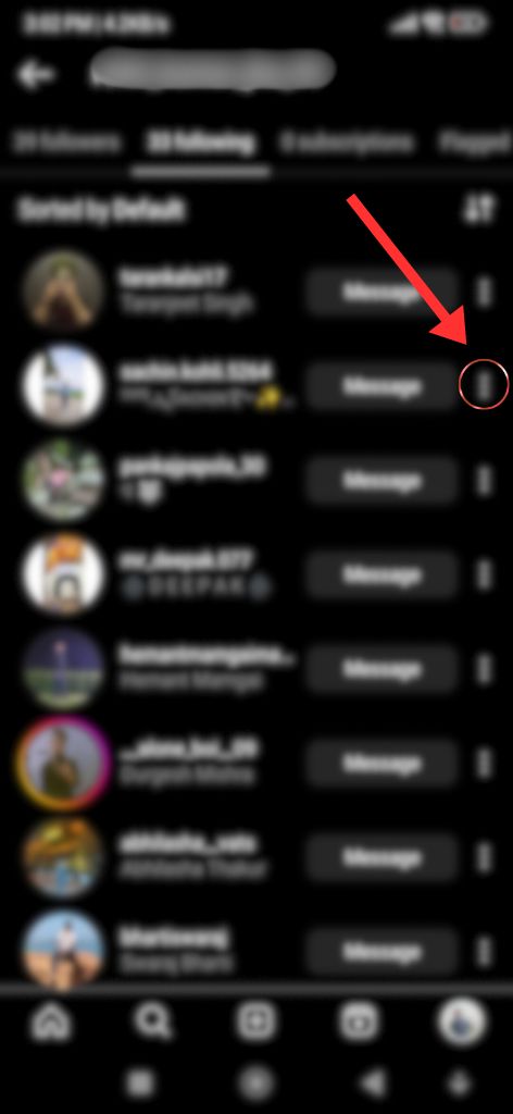 Tap On “Three Dot” option