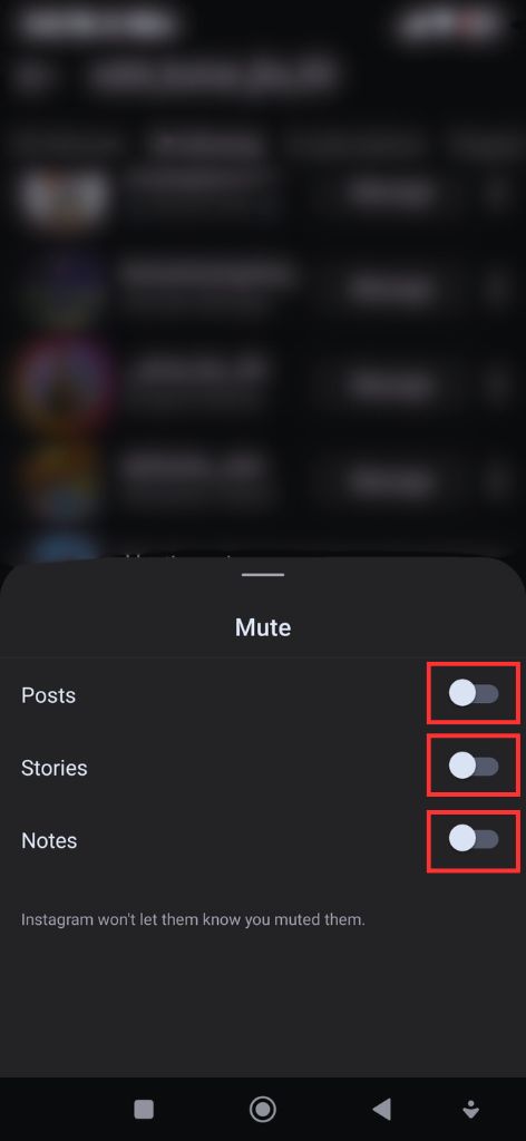 Choose what to mute