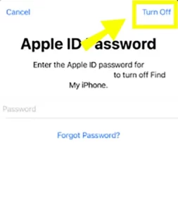 Finally select Turn off