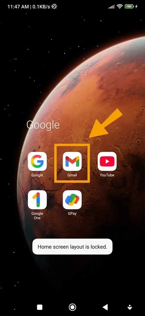 Open Gmail App on your phone