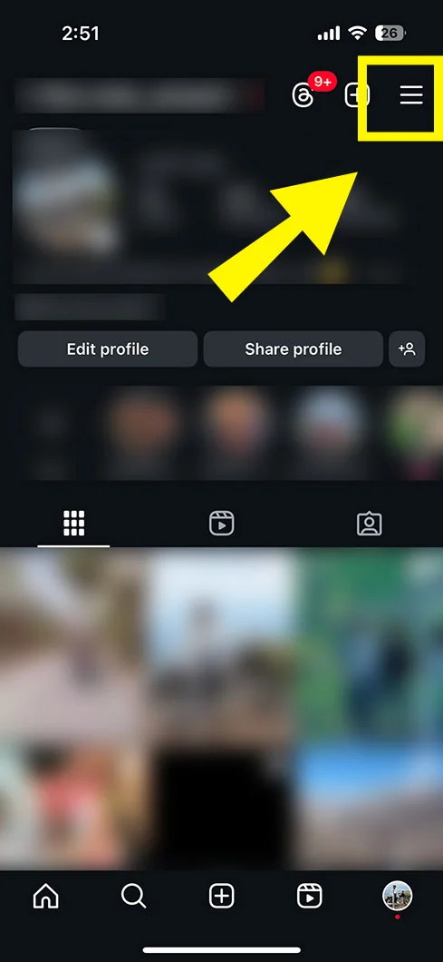 click the hamburger menu