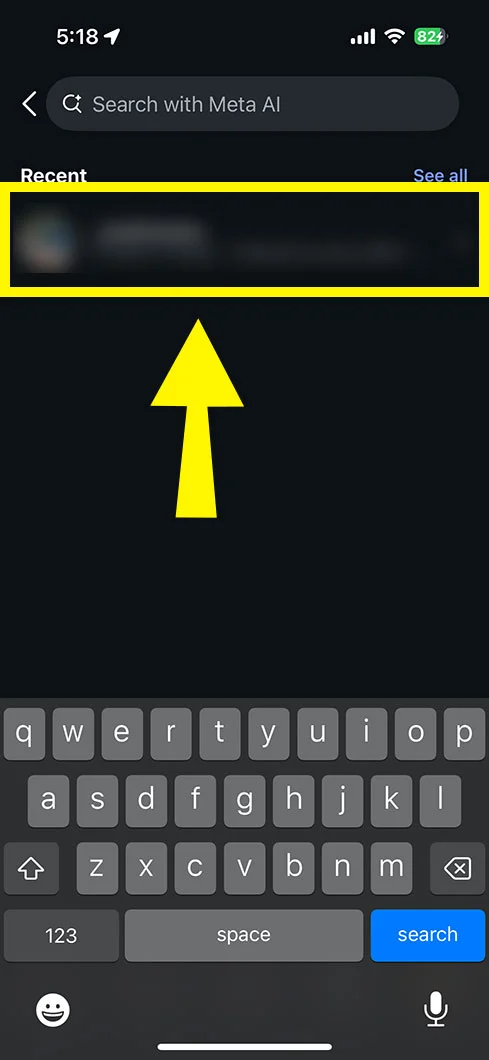 Write down the username you want to block.