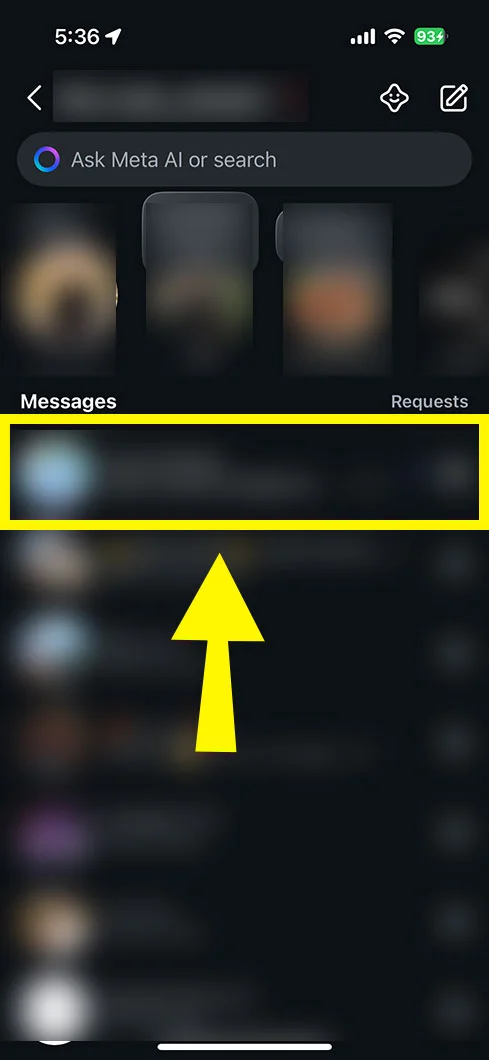 Open the chat of that particular person