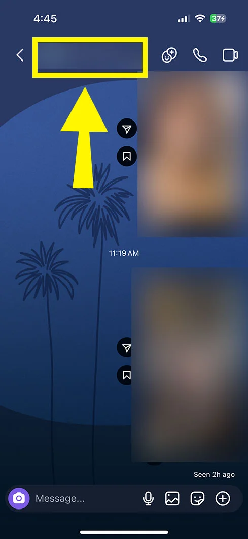 Click the person’s name.  