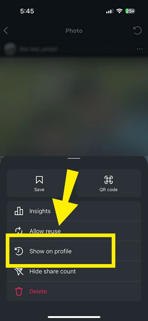 Show on Profile