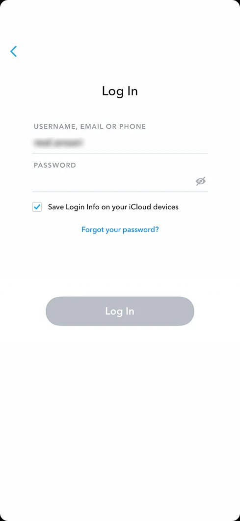 Enter the username and password