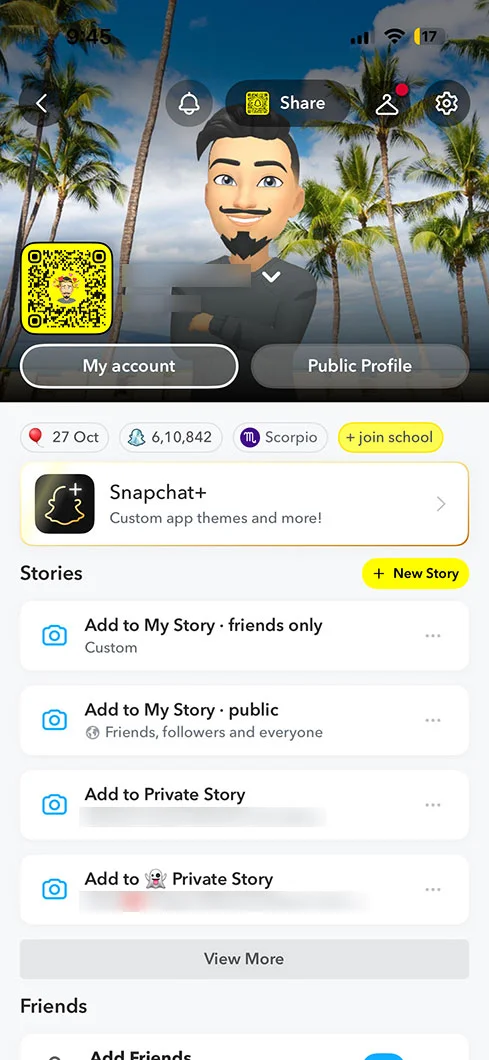 Head to your profile.