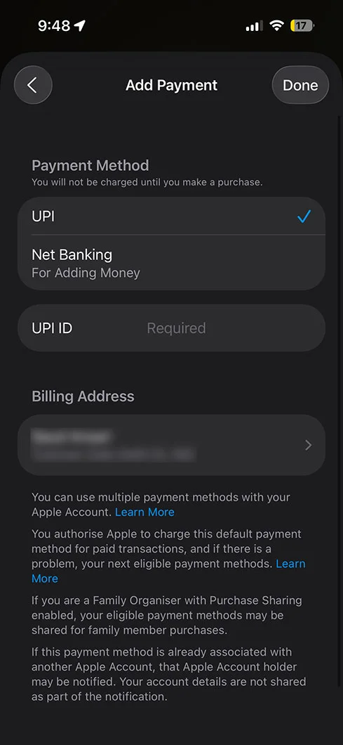 Mention Bank Details