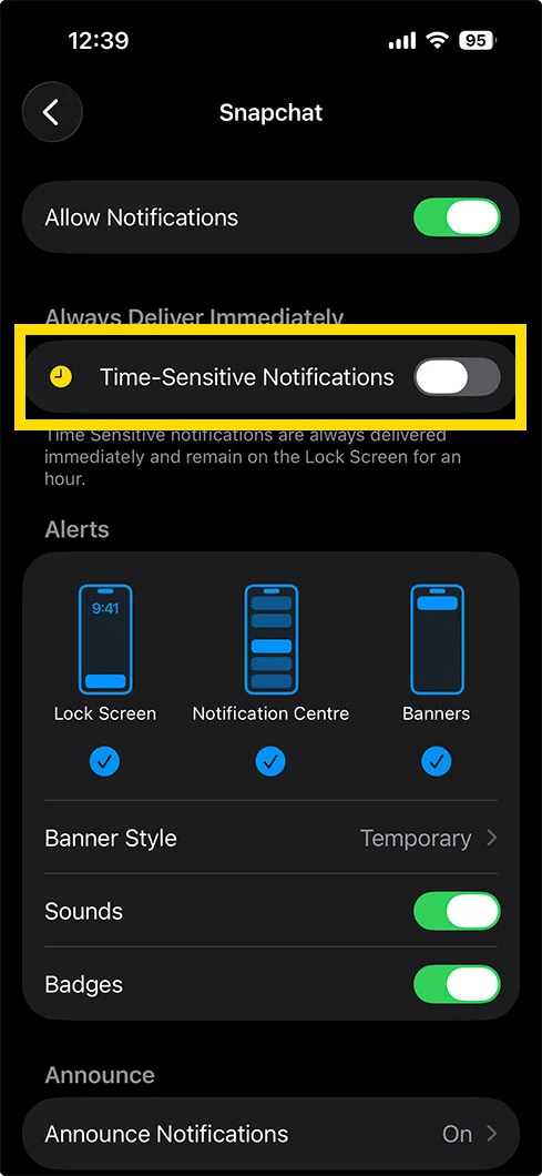Scroll and see time sensitive toggle.