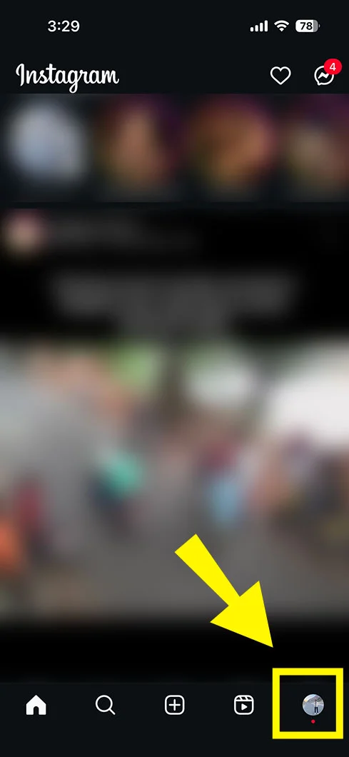 Move towards your Profile. 